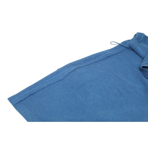 CHANEL Blue Sweater Dress Knit Pearls Shift Pockets Sleeveless Cashmere Sz 34 - Picture 9 of 10